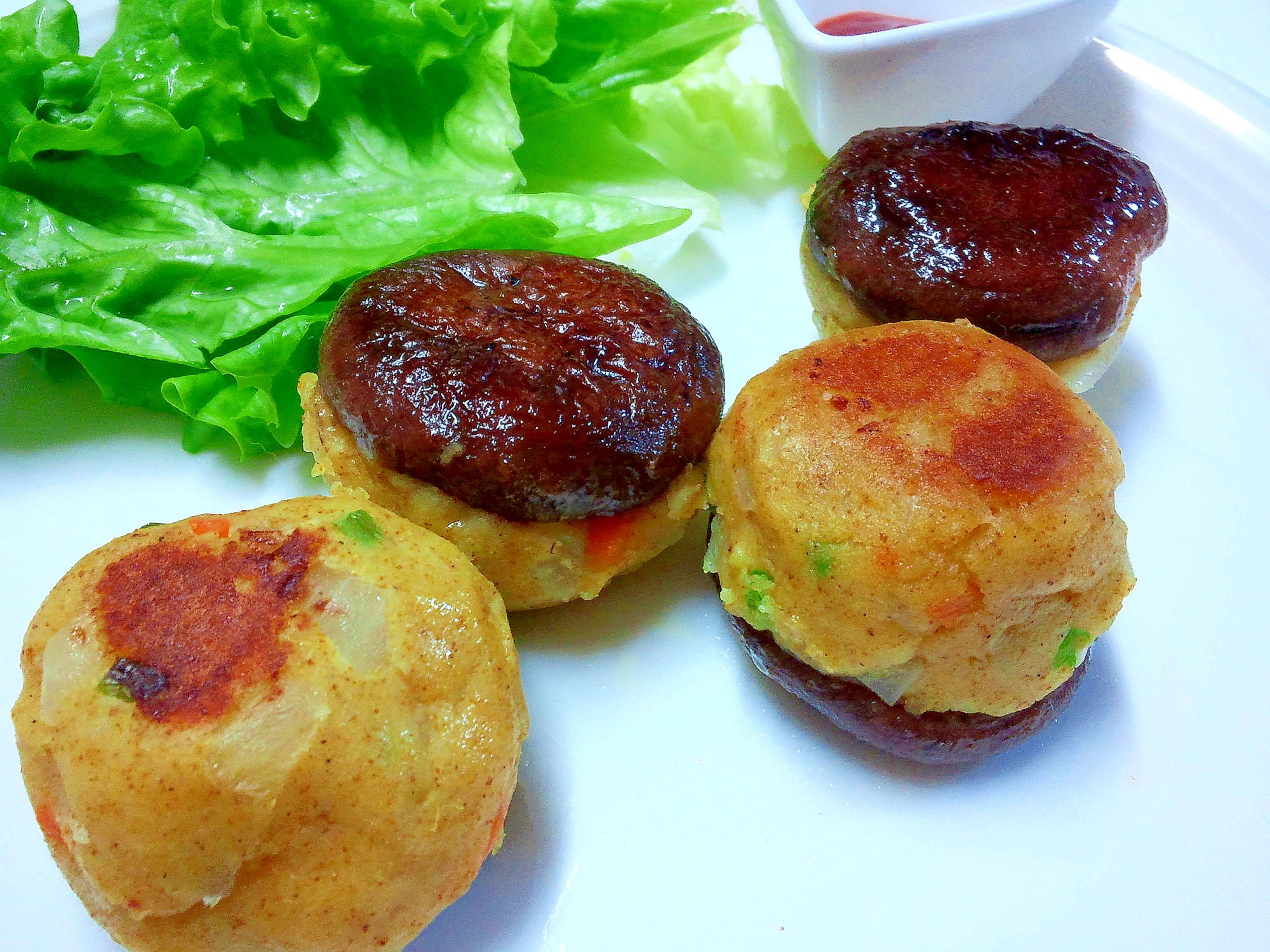 しいたけのカレーポテト詰め