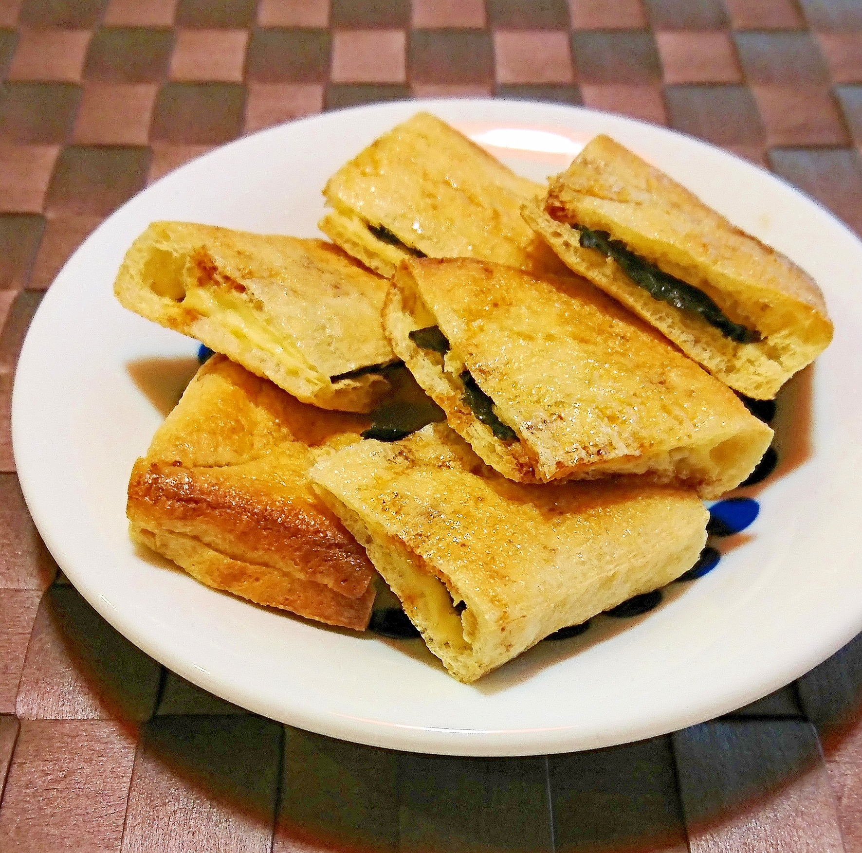 お弁当やおつまみに 油揚げの海苔チーズサンド レシピ 作り方 By メリッコ 楽天レシピ