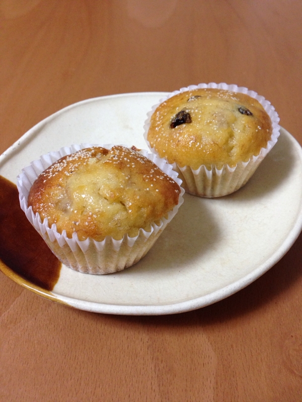 バター不使用 バナナレーズンマフィン レシピ 作り方 By ちーたまちー 楽天レシピ