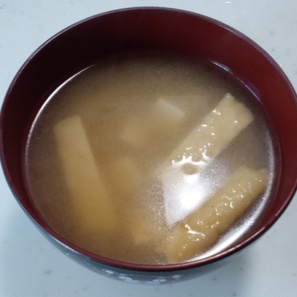 油揚げのお味噌汁（いりこだし）✧˖°