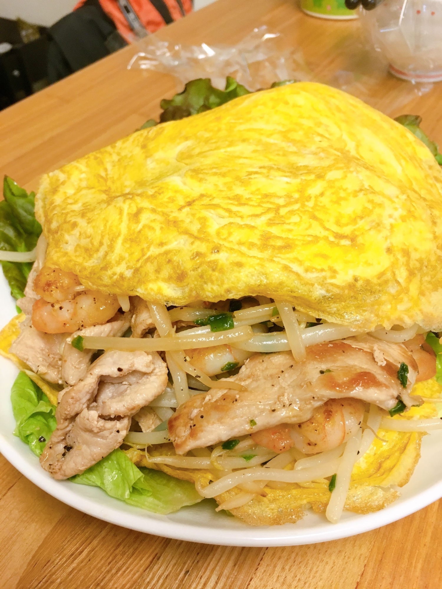 炒めるだけ!バインセオ風オムレツ