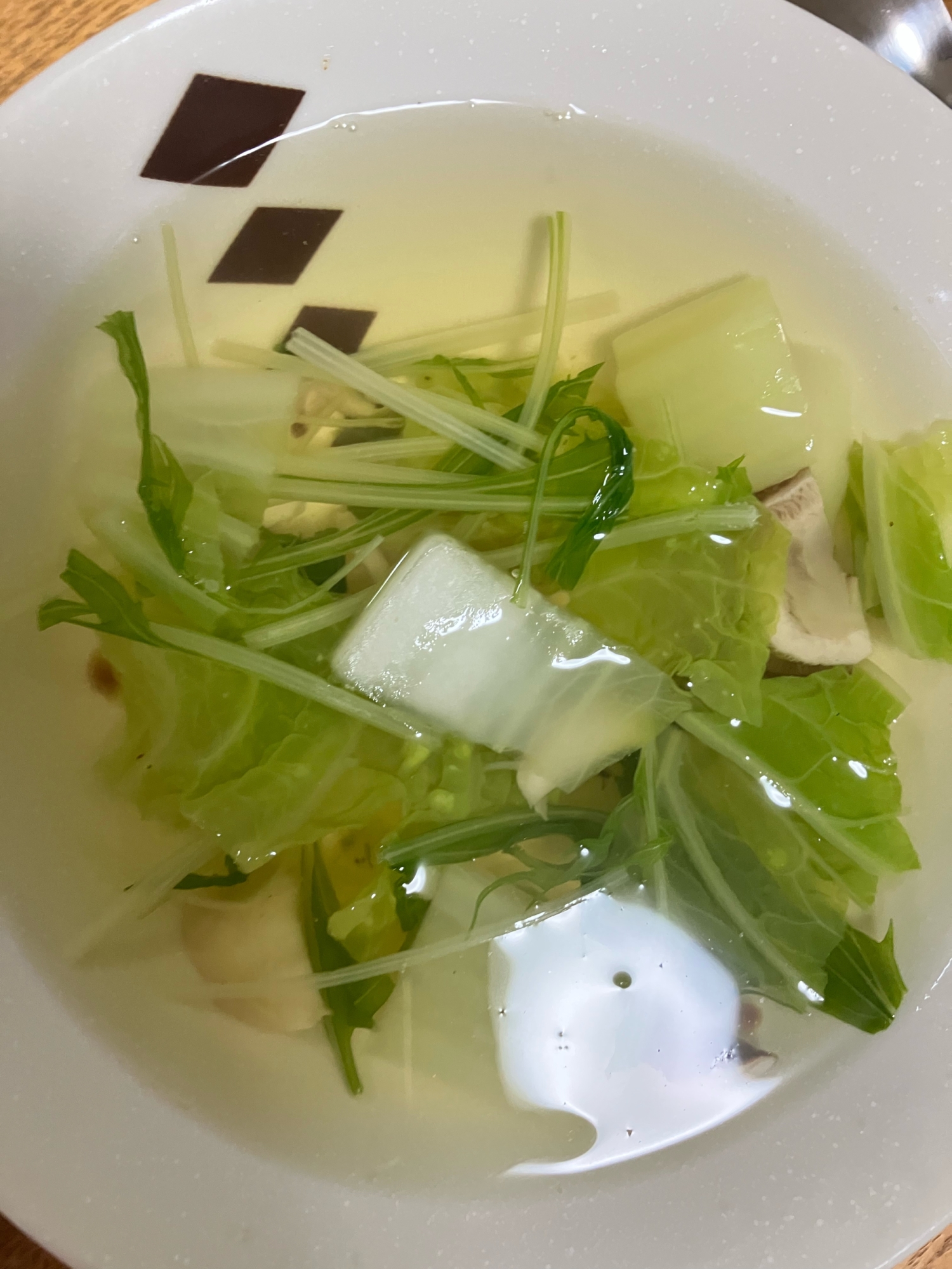 白菜と水菜のスープ