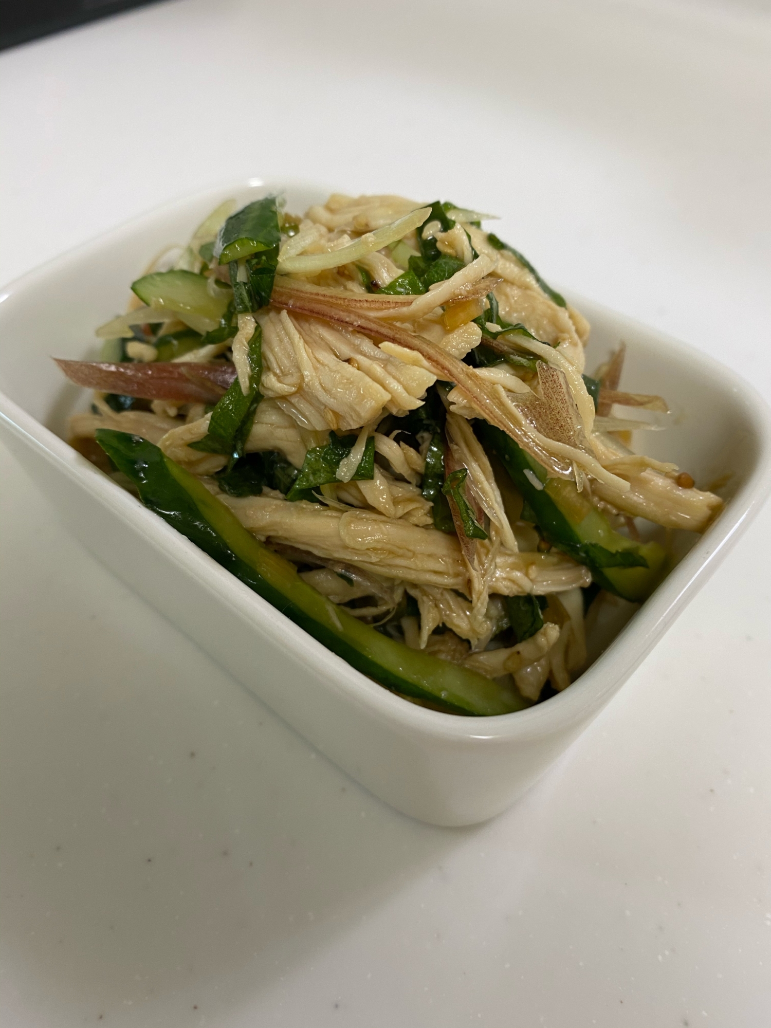 鶏ハムの中華風サラダ