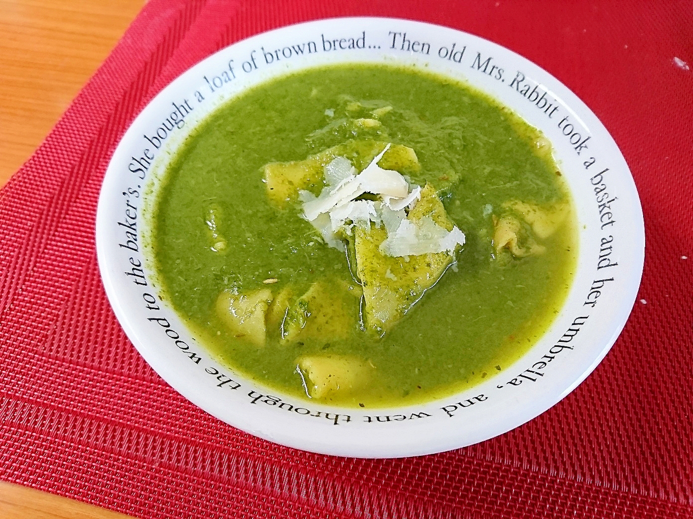 小松菜とパスタのスープ