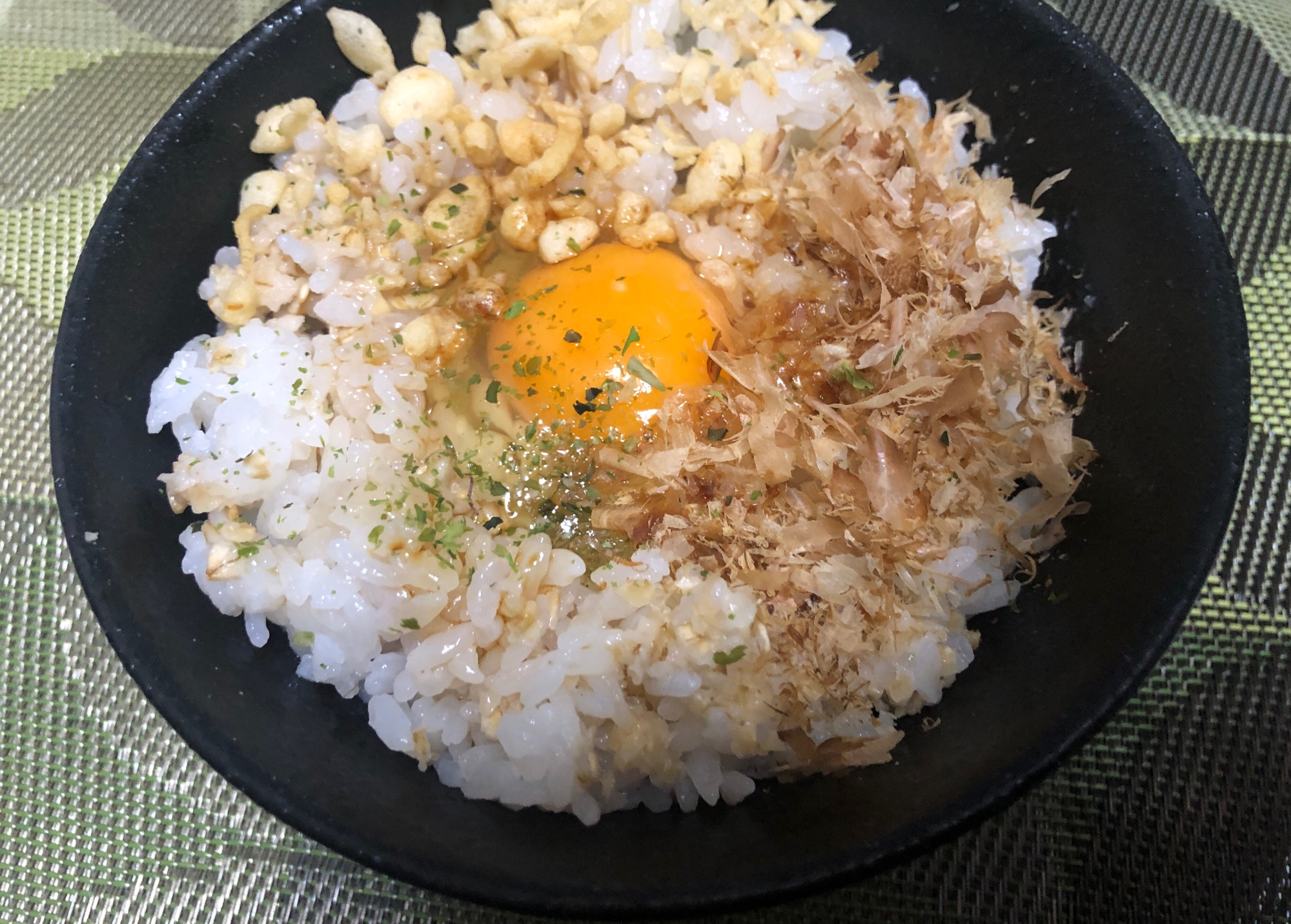 ダイエット★オートミール入り卵かけご飯