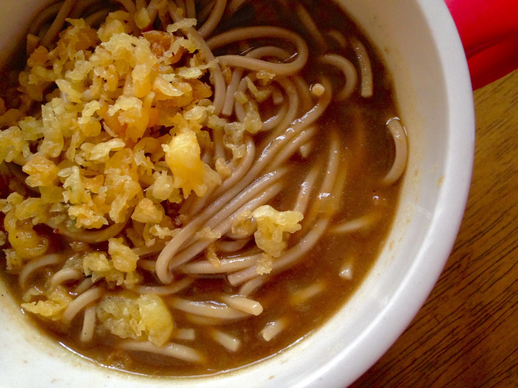 少し残ってしまったカレーで★和風カレー蕎麦★