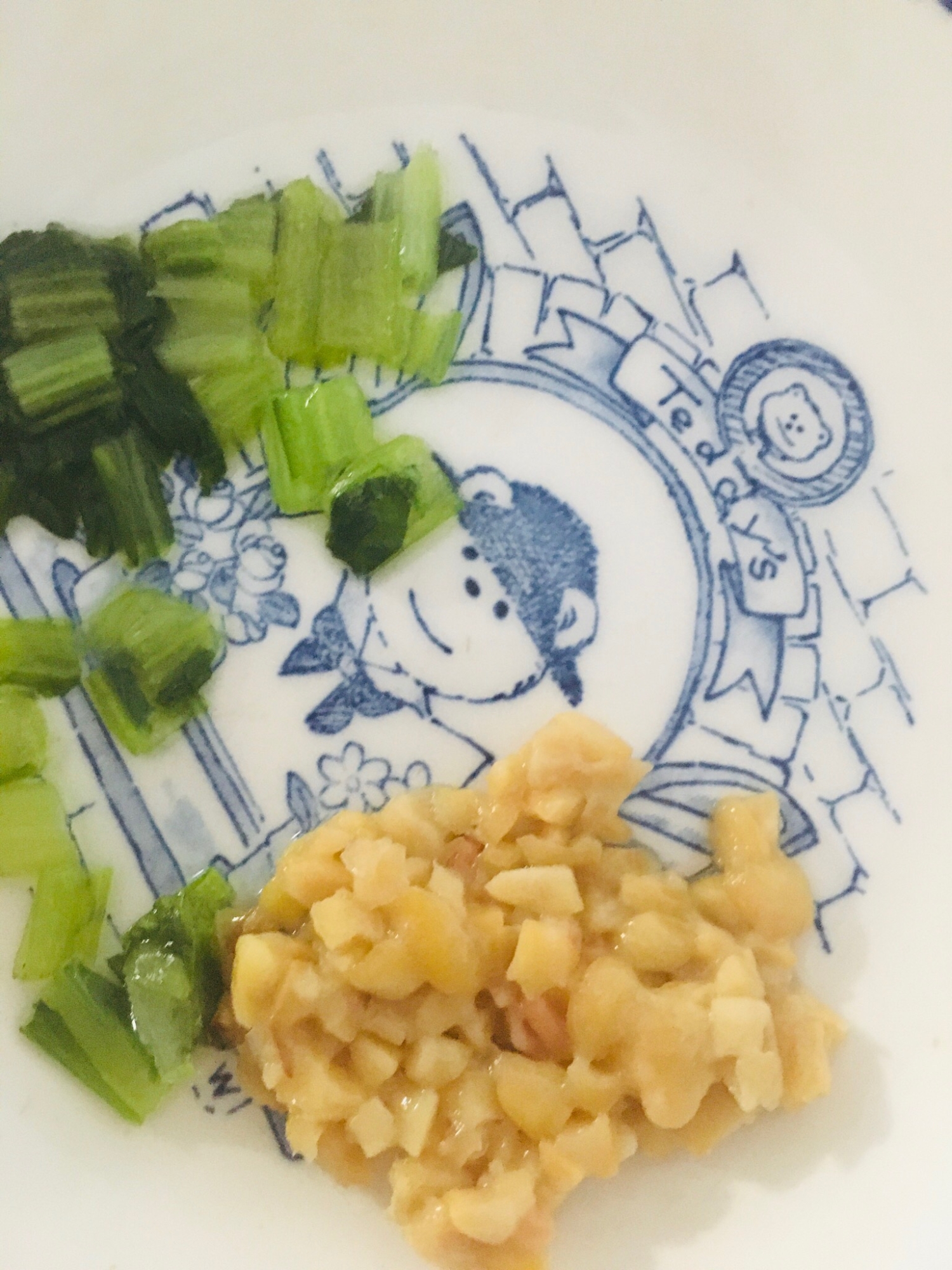 ⁑離乳食カミカミ期⁑納豆小松菜