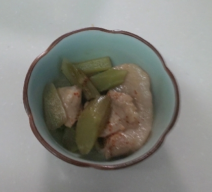 豚肉とうど（独活）の甘辛炒め