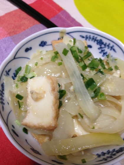 余ったお野菜で☆焼厚揚げ　野菜たっぷりあんかけ♪