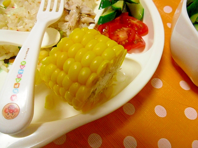 皮ごとレンジで!とうもろこし 子供も大好き