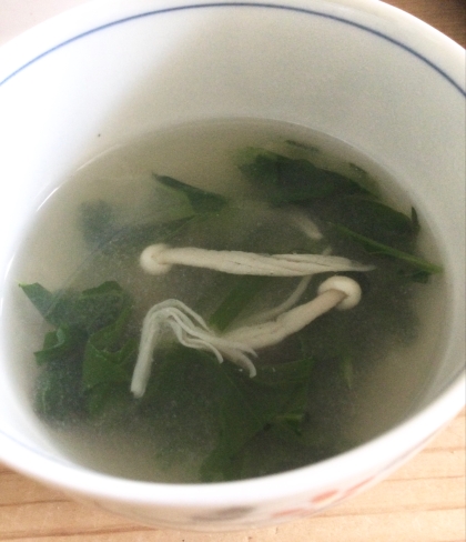 小松菜とえのきの液体みそ味噌汁