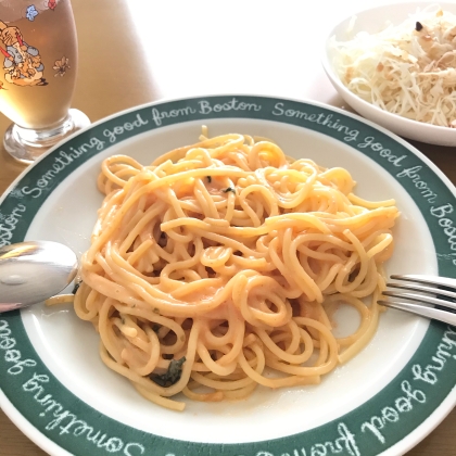 明太マヨネーズ があれば簡単に明太子和風パスタ作れるんですね。