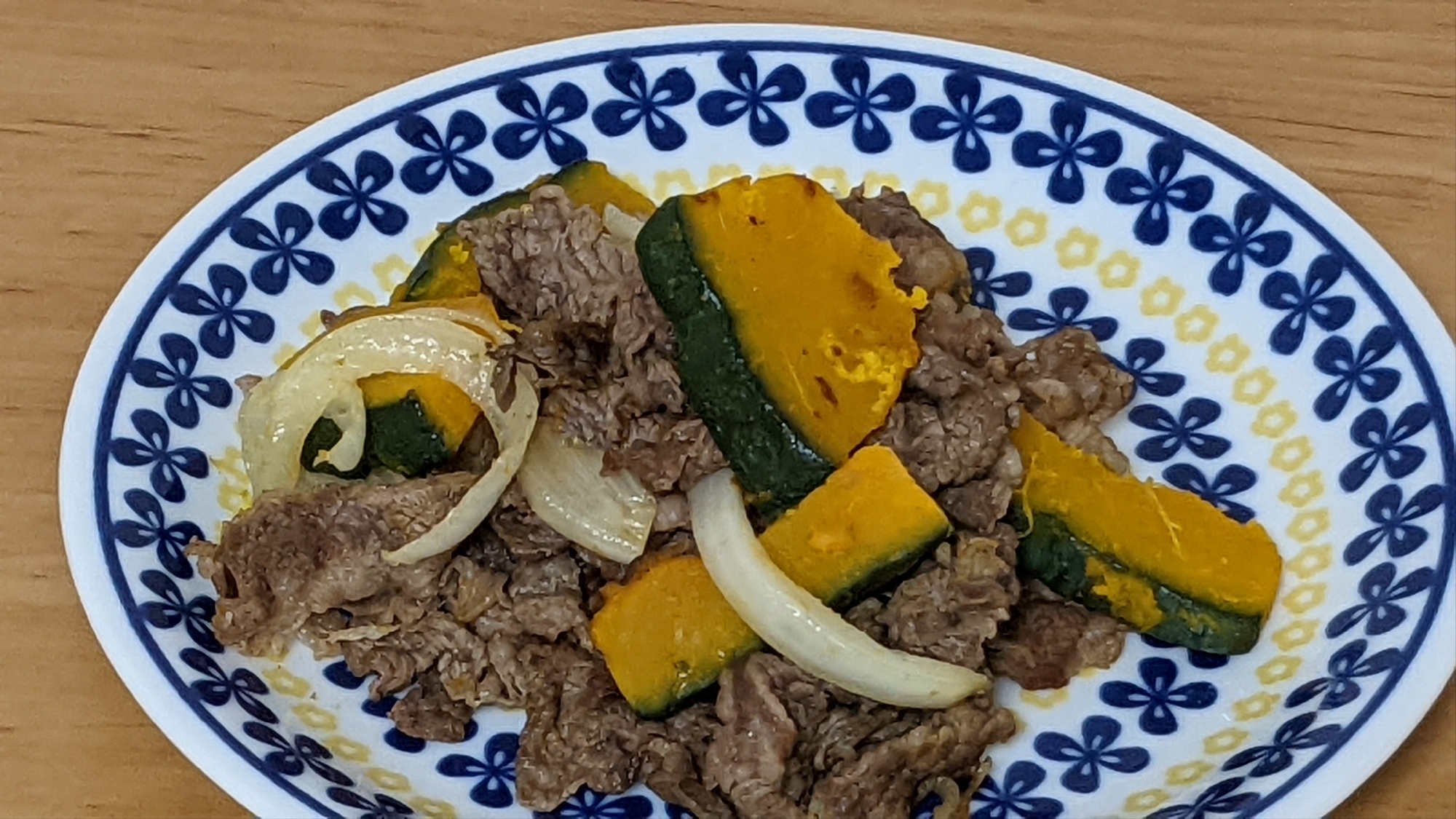 牛肉とかぼちゃのマジソル炒め