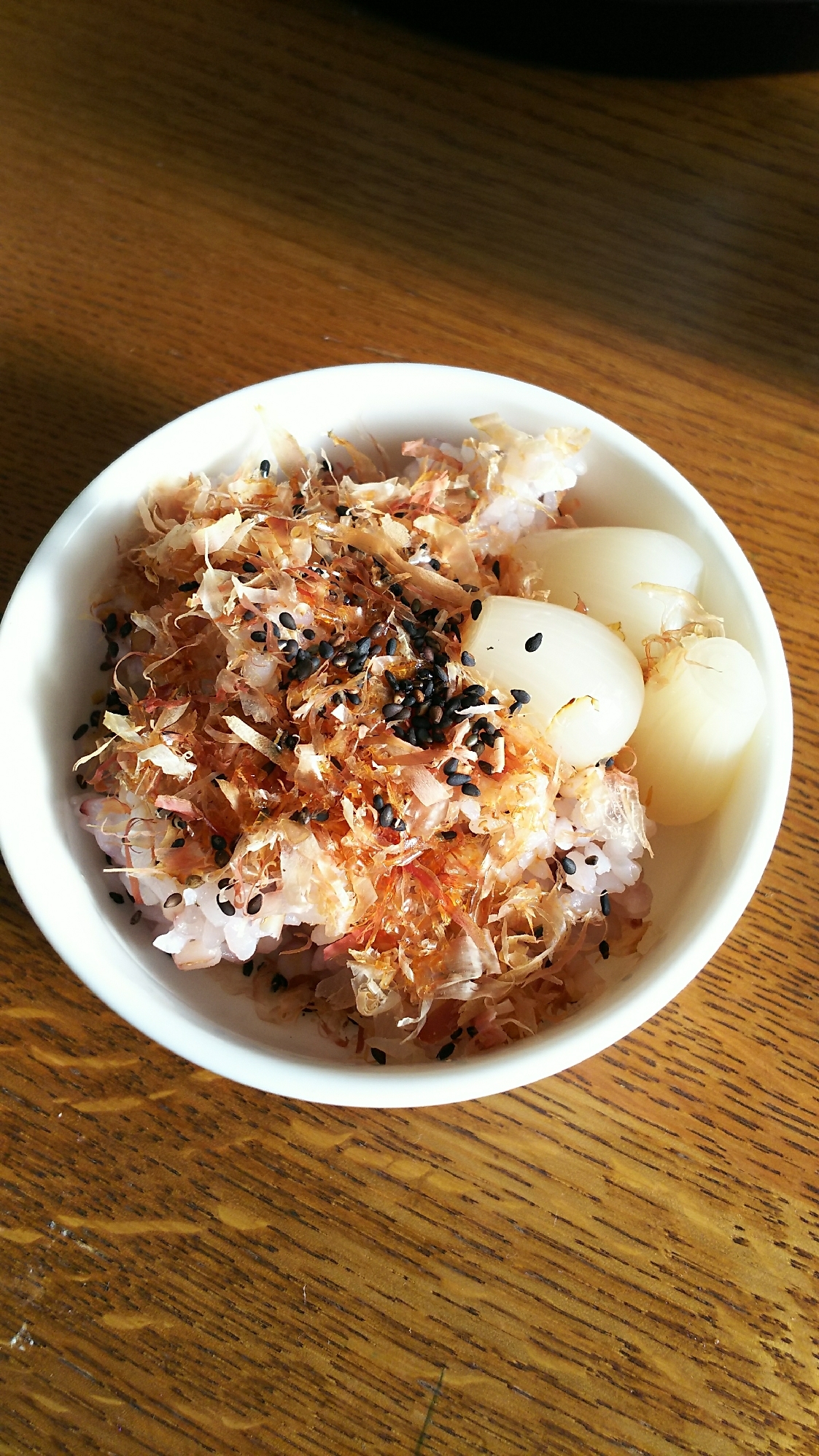 鰹節&らっきょうの雑穀ご飯