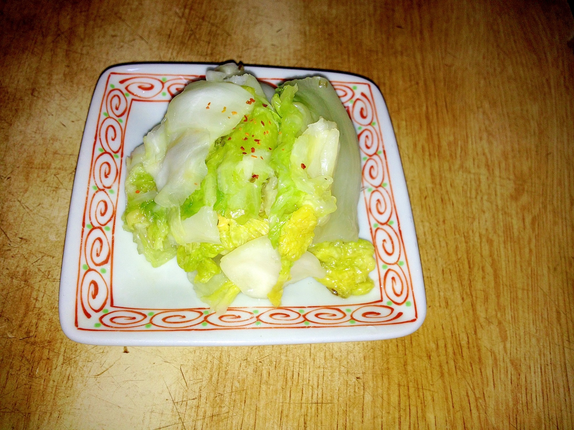 白菜1/2タマ・私の使い方：白菜の外側で浅漬け