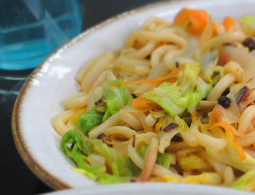 明太いわしの焼きうどん