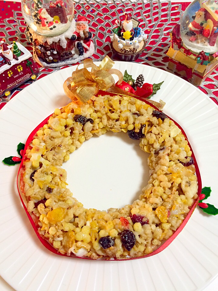 Xmasにも喜ぶ可愛いフルグラマシュマロでリース レシピ 作り方 By 食いしん坊ともりん 楽天レシピ Xmasにも喜ぶ可愛いフルグラマシュマロでリース レシピ 作り方 By 食いしん坊ともりん 楽天レシピ