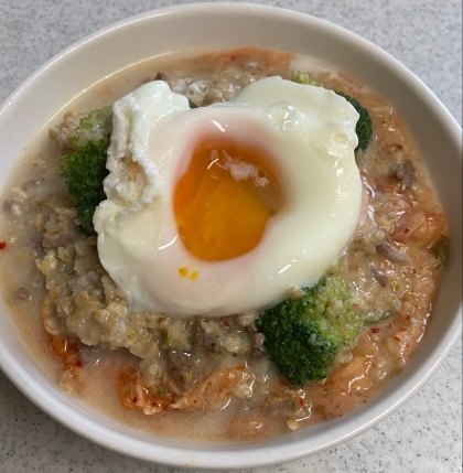 【ダイエット】オートミールでキムチリゾット