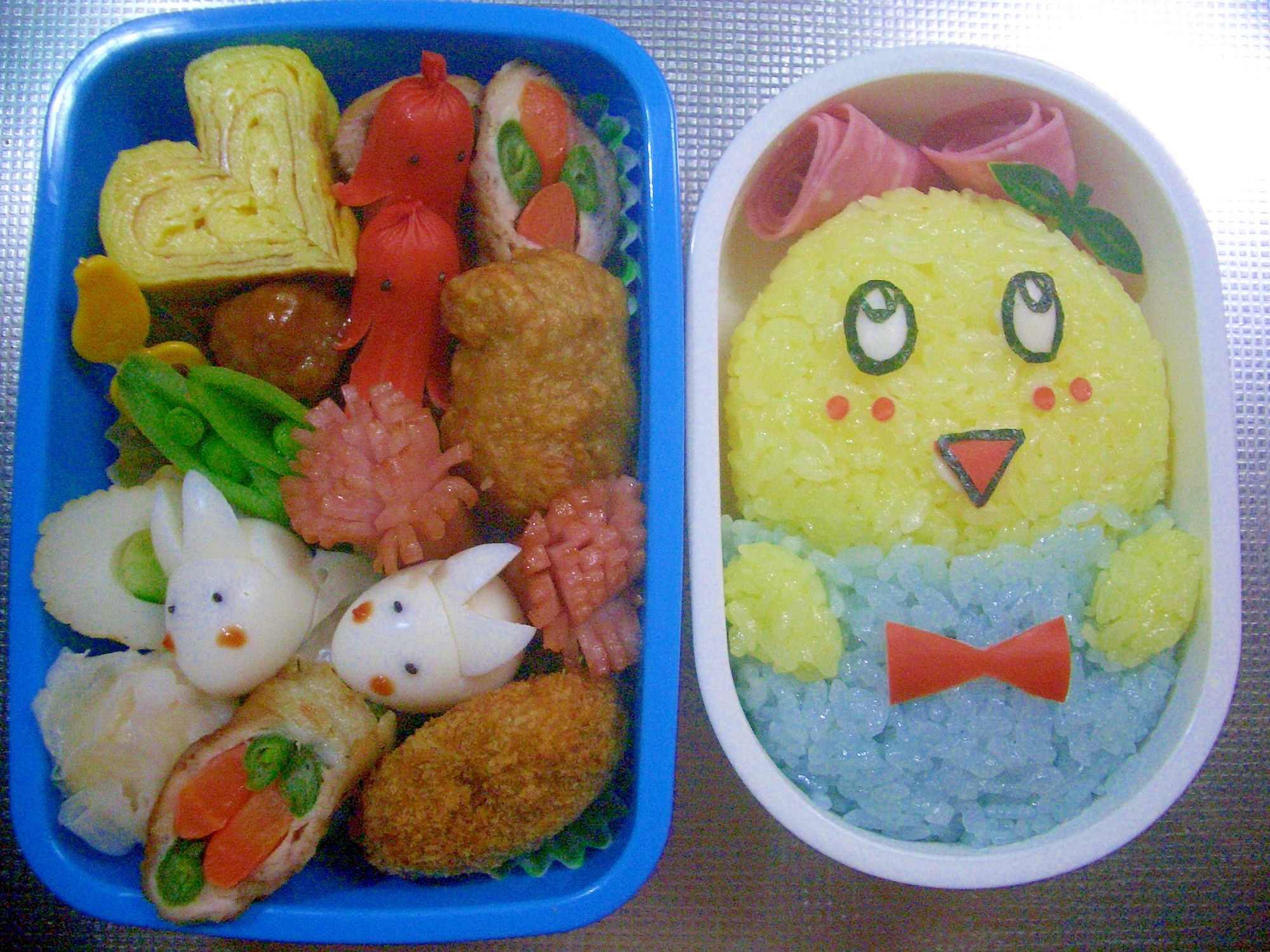 キャラ弁★　ふなっしー弁当★簡単タコさんもね♪