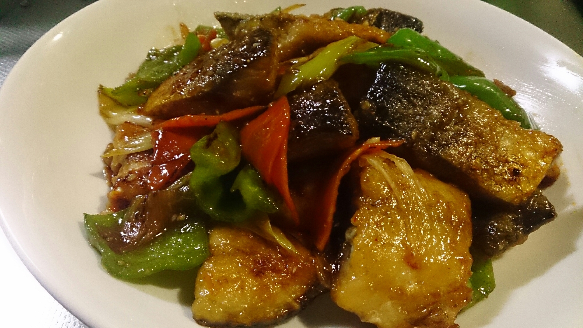 塩さばのピリ辛炒め