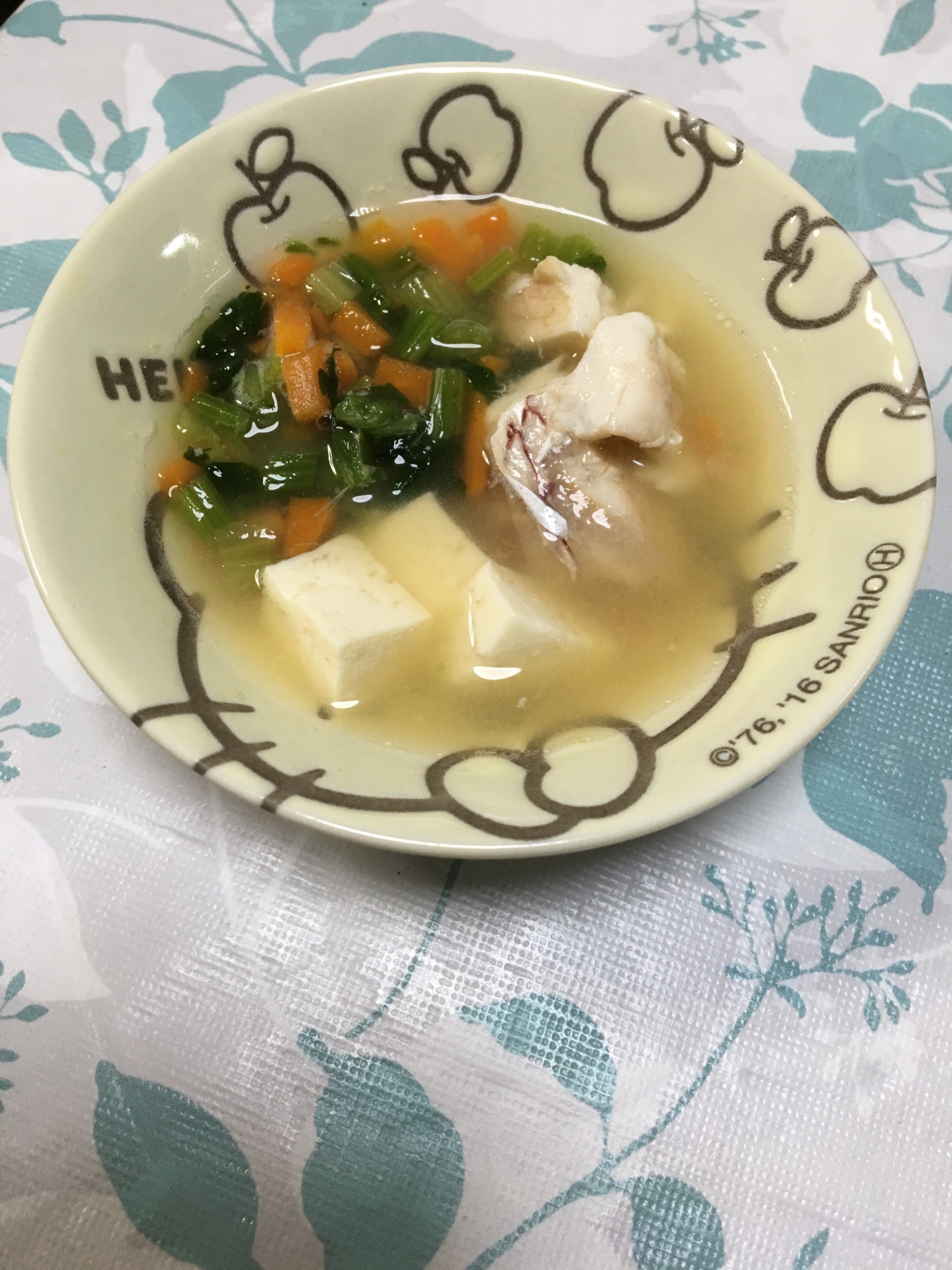 離乳食完了期☆鯛と絹ごし豆腐とほうれん草の味噌煮☆