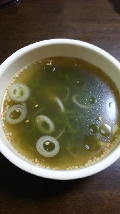 簡単めかぶの中華スープ