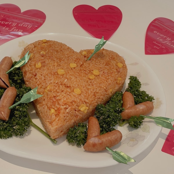 バレンタインデーには ハートの炊き込みチキンライス レシピ 作り方 By Cookingjuju 楽天レシピ バレンタインデーには ハートの炊き込みチキンライス レシピ 作り方 By Cookingjuju 楽天レシピ