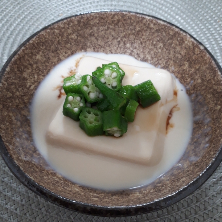 とろとろ湯葉豆腐の！オクラのせ