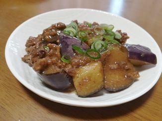 赤味噌で作る麻婆茄子