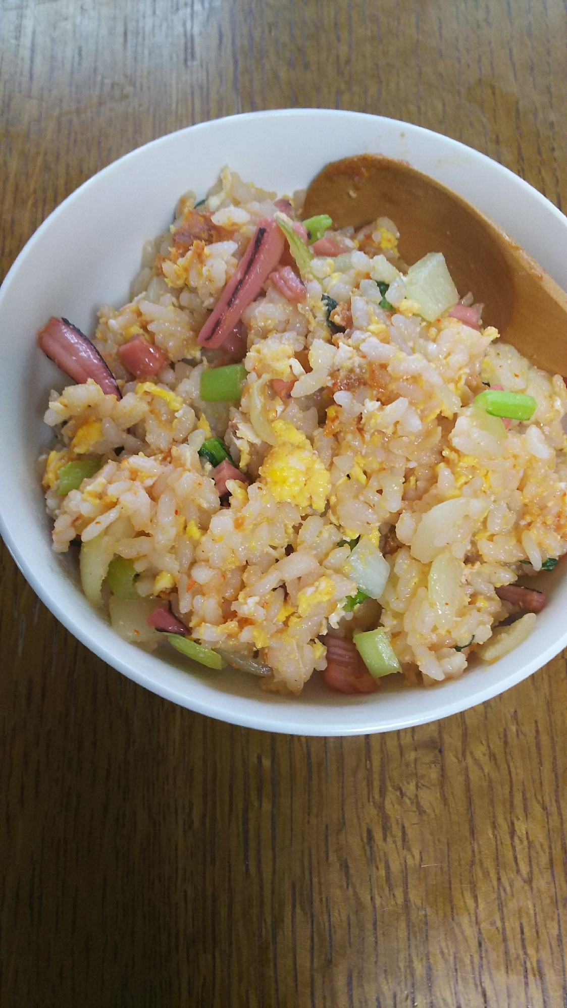 小松菜と塩辛のチャーハン
