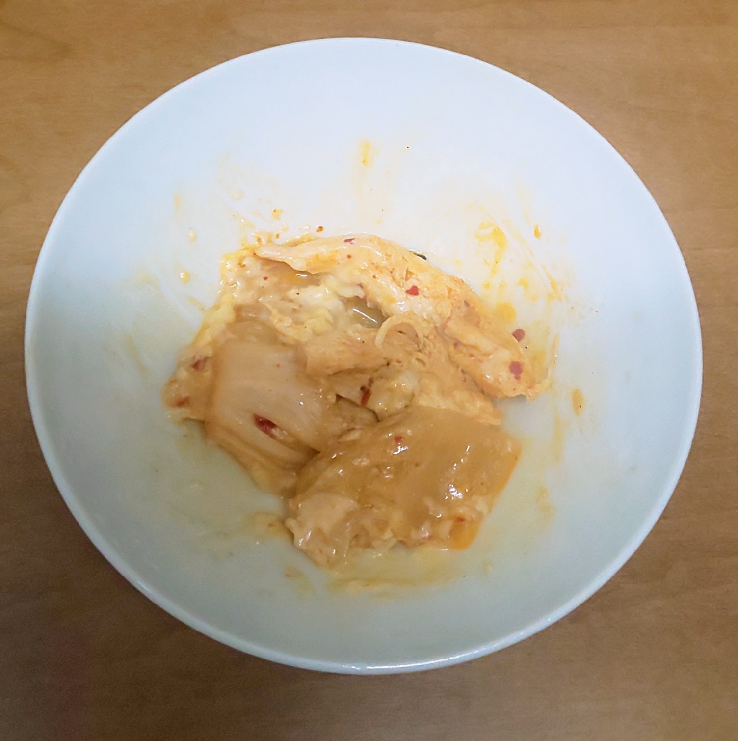 鶏むね肉とキムチを♪国産チーズ炒めに