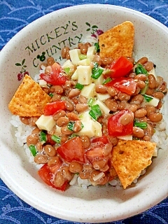 ドリトスで☆メキシカンタコス風納豆ご飯♪