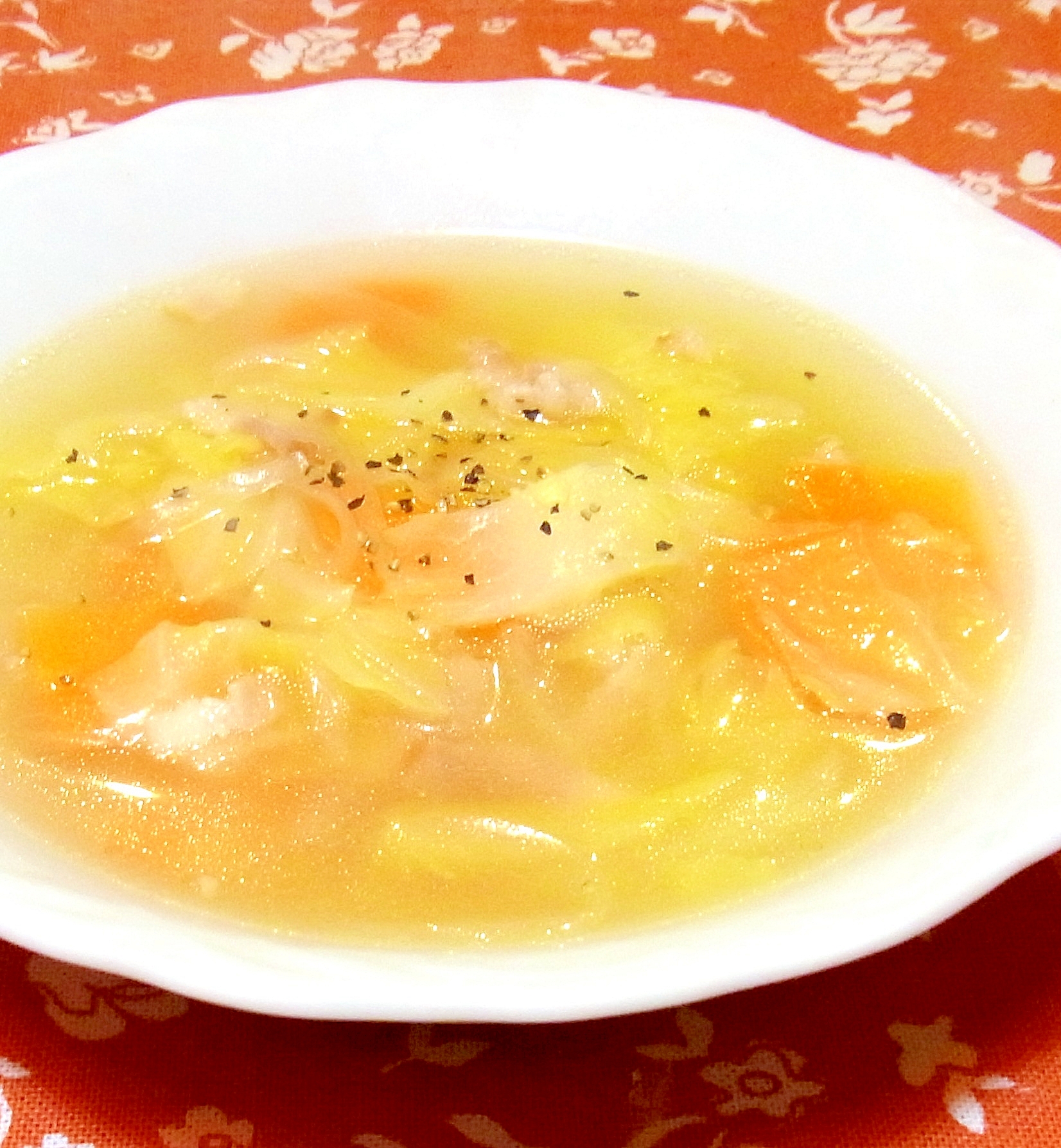 ホエーで野菜スープ