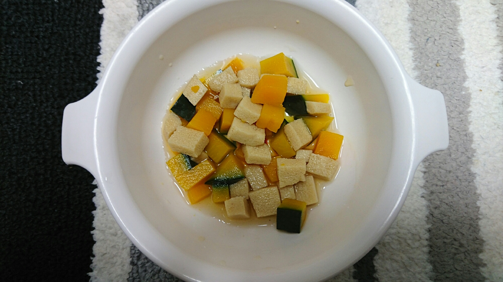 簡単離乳食！かぼちゃと高野豆腐の煮物