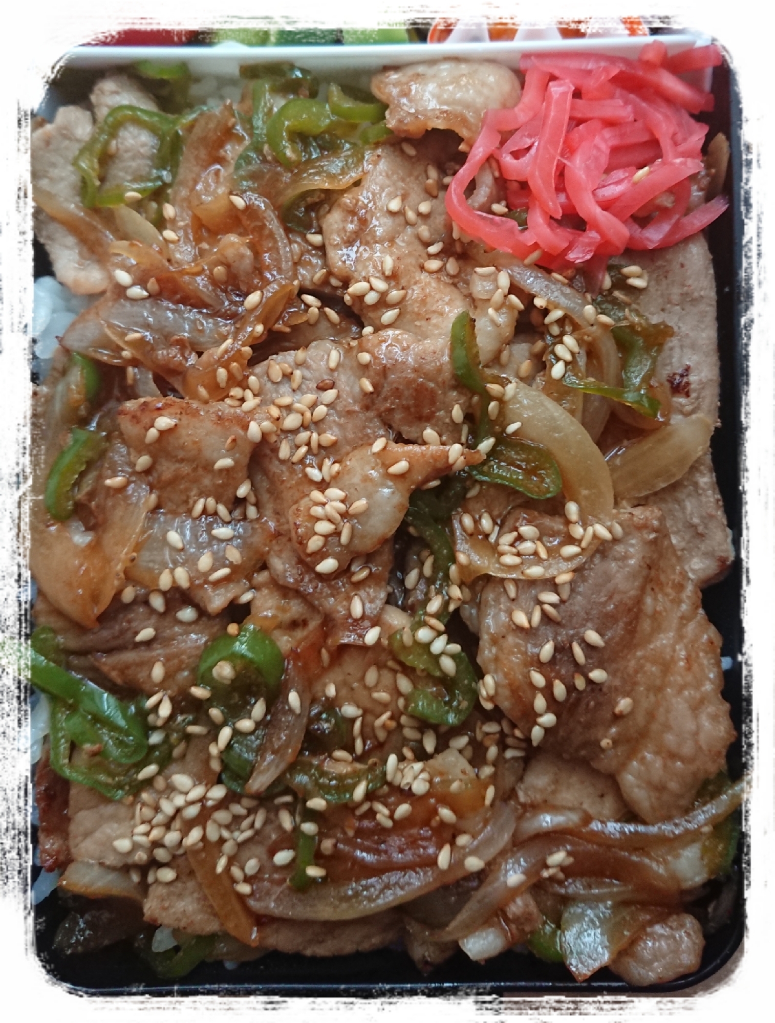 高校生の男子弁当 ピーマン入り焼き肉丼 レシピ 作り方 By ぼーずの母ちゃん 楽天レシピ