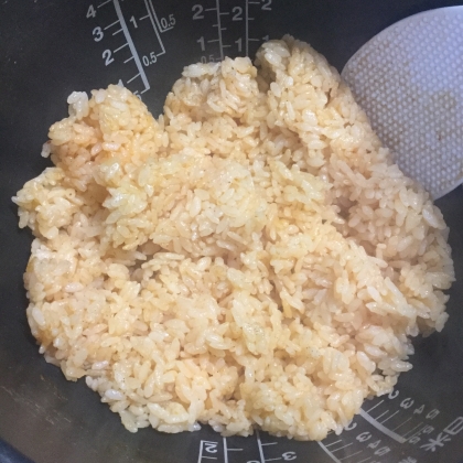 ドリア用に、少し薄めのケチャップライスです。水に1h漬けることによって、ふっくら美味しいケチャップライスが簡単に出来上がりました！(*^o^*)