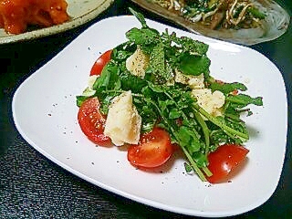 クレソン・トマト・パルミジャーノの濃厚サラダ