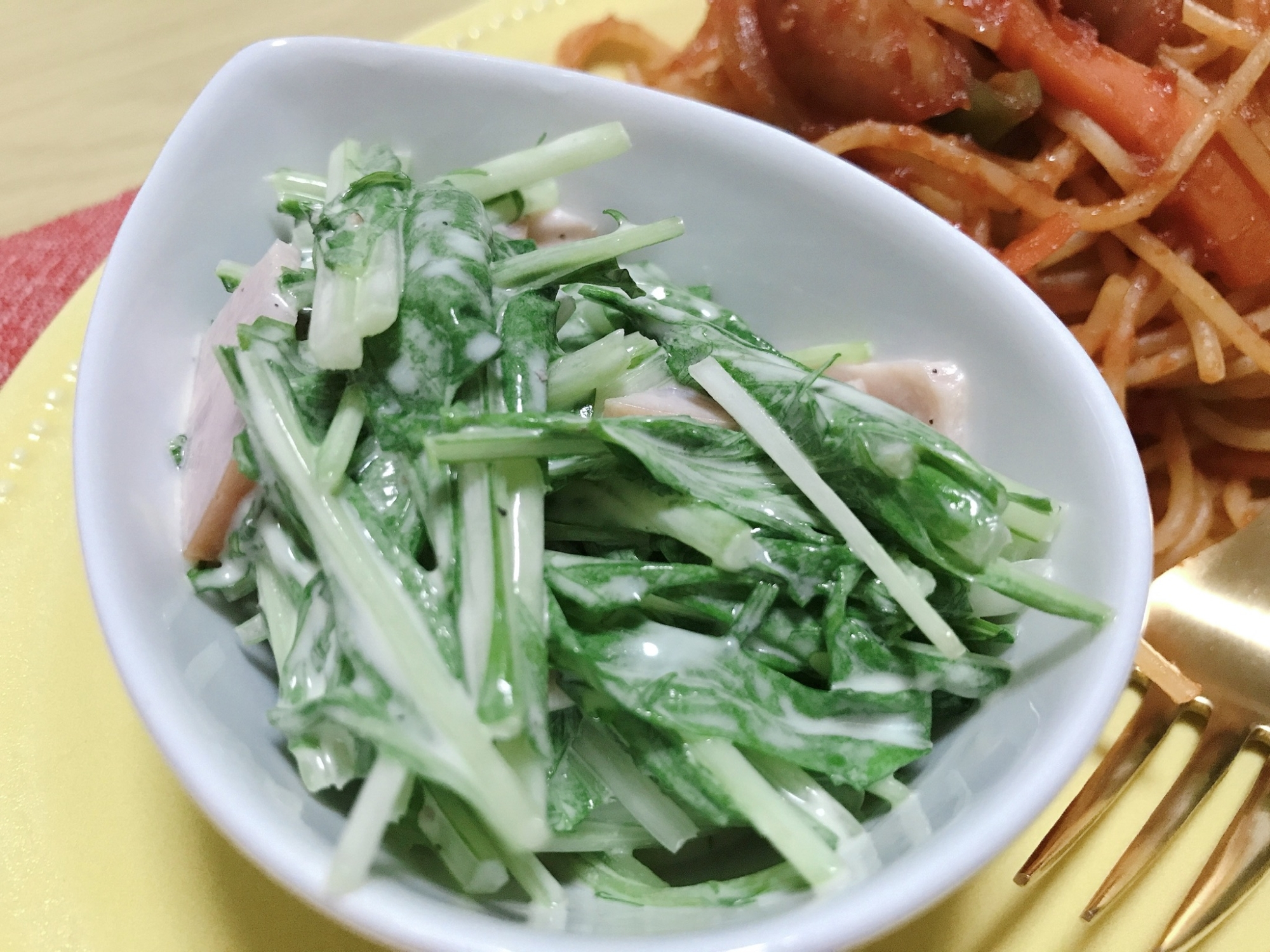 夏にピッタリの水菜サラダ☺︎