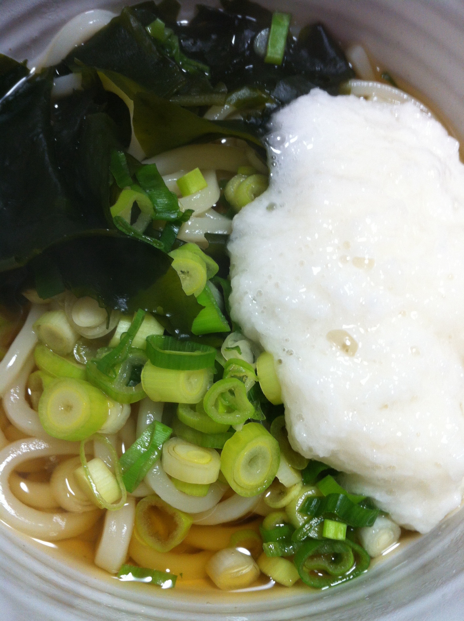 長芋 わかめ ネギの温かいうどん レシピ 作り方 By ち たん 楽天レシピ