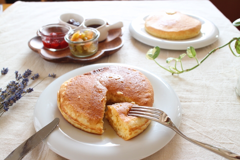 ふわふわもちもち♫お豆腐パンケーキ