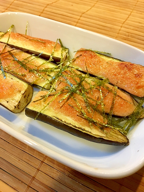 簡単おつまみ☆茄子の明太マヨ焼き