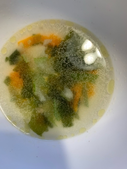 鶏ガラで☆簡単野菜スープ