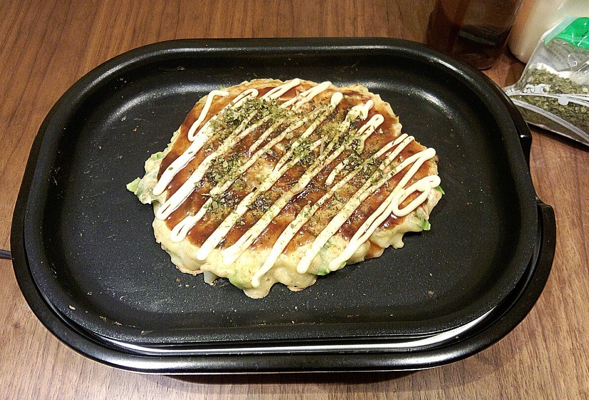 豆腐入りフワフワお好み焼き