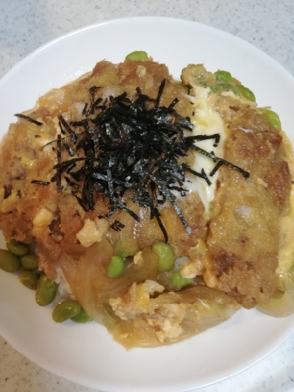 卵は１人１個♪甘めな我が家のカツ丼