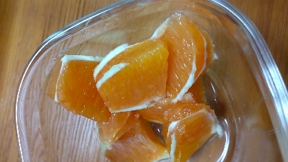 お弁当に入れるオレンジの切り方♡