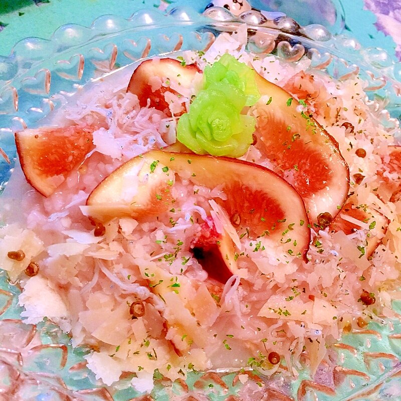 無花果としらすの冷たいリゾット レシピ 作り方 By 嵯峨 恭也 楽天レシピ