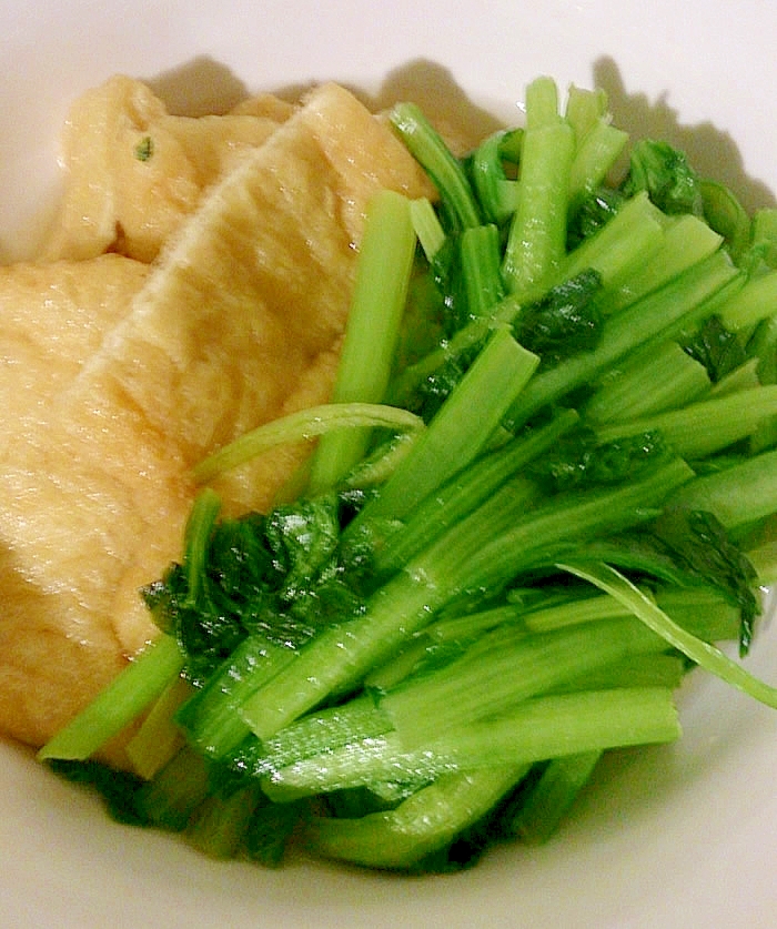 小松菜と薄揚げの炒り煮