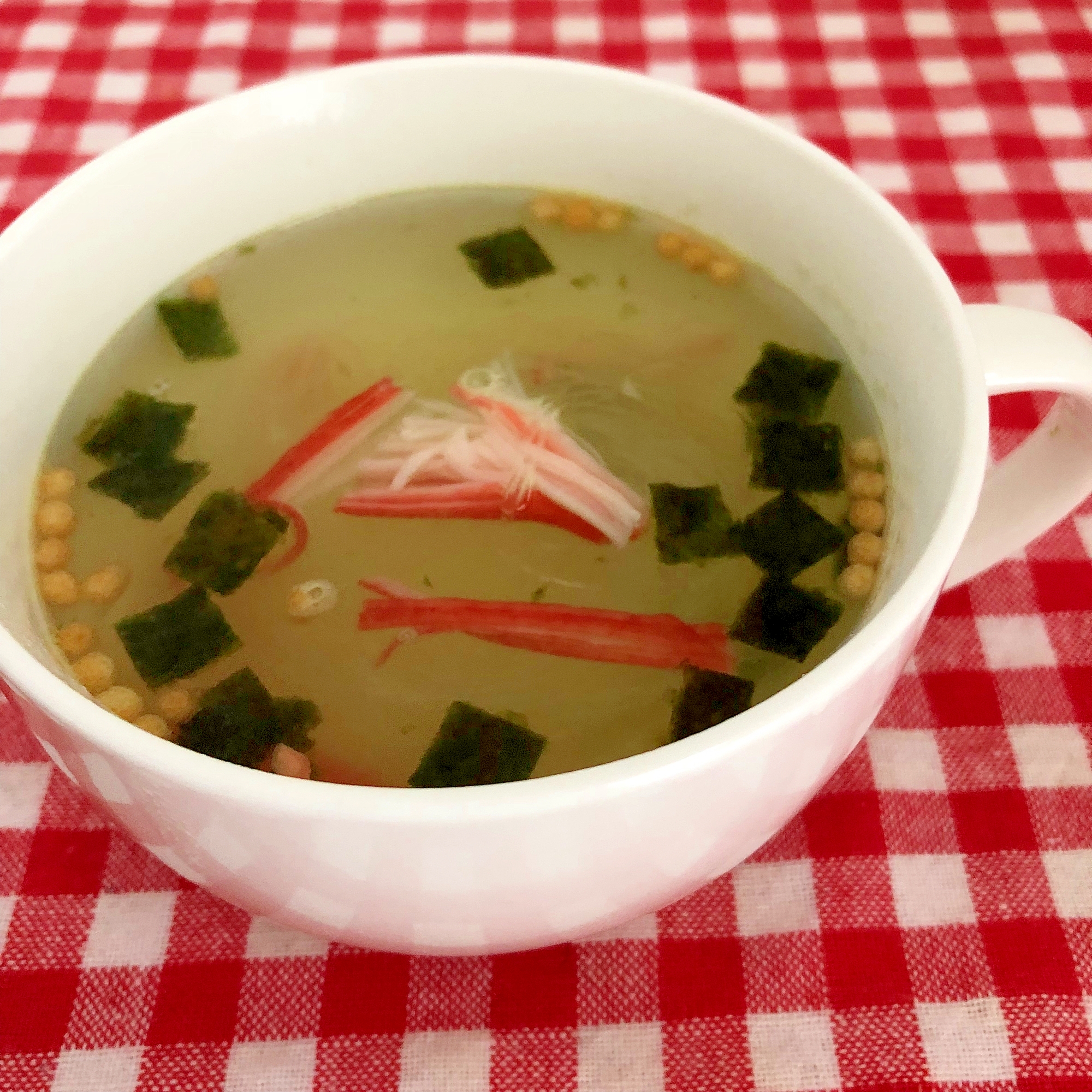 カニカマと春雨のお茶漬けスープ☆