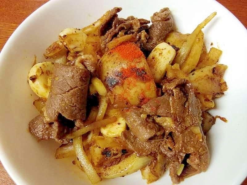 ●簡単ジビエ♪えぞ鹿肉のにんにくスタミナ炒め●