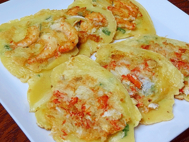 小さくまとめた♪ 「海鮮チヂミ(ジョン)」